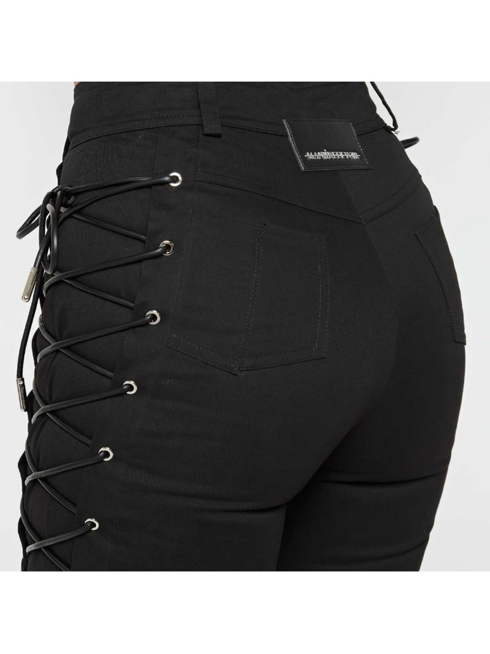 Maniere De Voir Lace Up Flare Pants- Size 0